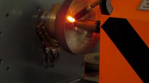 LPG Cylinder Flange Horizontal Welding Machine During Operation